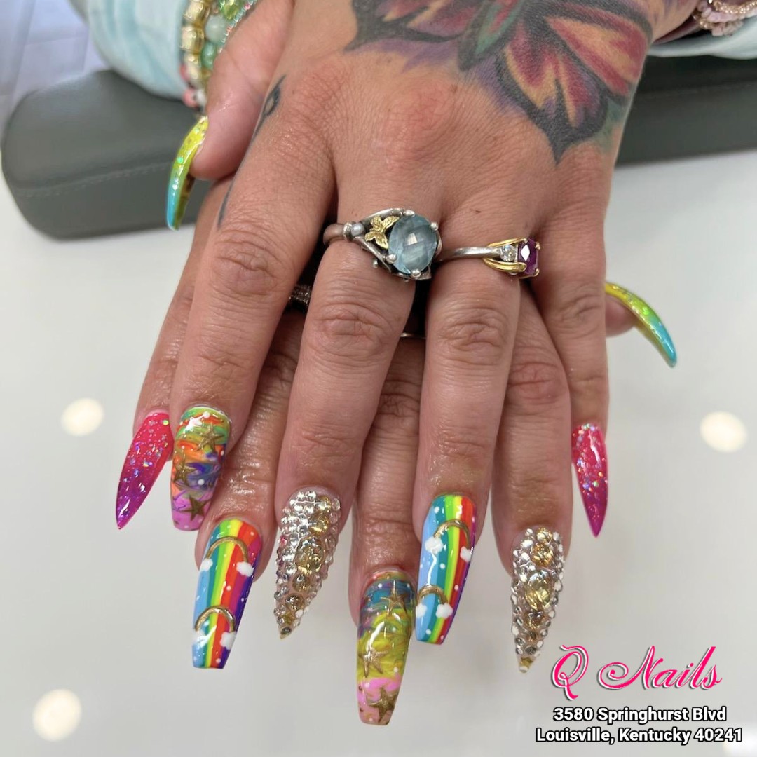 Lovely nail design_Q Nails Louisville, Kentucky 40241